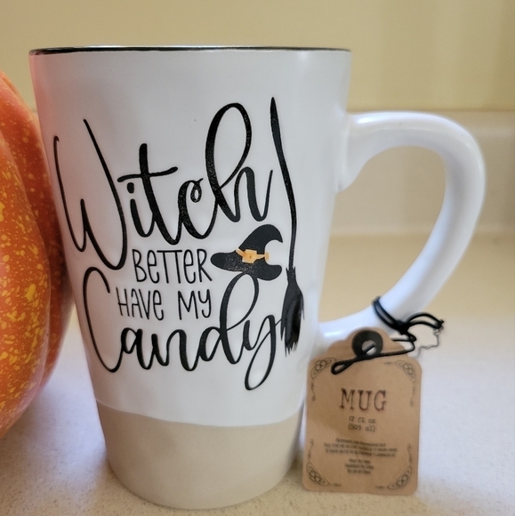 NWT! WITCH BETTER HAVE MY CANDY Ceramic Tall Mug Halloween 21 OZ - Picture 4 of 5